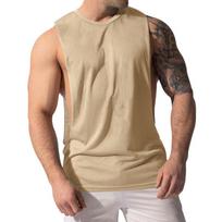 Men's Summer Sleeveless Fitness Tank: Multi-color Solid Vest XL