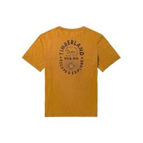 Timberland Back Letter Pattern Printed American Vintage Crew Neck Short Sleeve T-Shirt Men Tops Wheat A27DK-P47 M orange