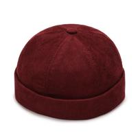 Brimless Men Hat Docker Hat Beanie Sailor Hats Cap Cotton Breathable Spring Summer Hat Retro Adjustable Women Hip Hop Hat One Size brown