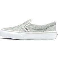 Vans Classic Slip-On V Vaikams Blizgūs - Sidabriniai Vaikų Sportbačiai Tikrai Balti VN0A5KXMX1K 31.5 white