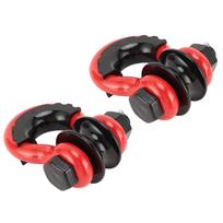2PCS D Ring Shackle 3 4in D Ring Shackle Heavy Duty Off Road Recovery Shackle with Pulley for Truck Tractor ATV UTV