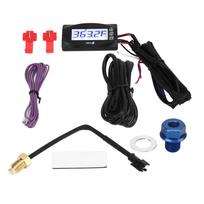 4 viename Motociklo Termometras LCD Skaitmeninis Alyvos Temperatūra Laikas Įtampa Greitis Rodymo Matuoklis DC12V M16x1.5