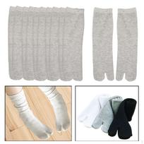 6 Pairs Flip Flop Socks Breathable Clothes Tabi for Indoor Travel Camping pilka