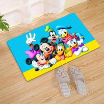 1 vnt. Mikio ir Mini pelės kilimas, neslystantis grindų kilimėlis, animacinių personažų dizainas, minkštas aksomas, kambario dekoras, skalbiamas vidaus kilimas 60cm by 90cm white