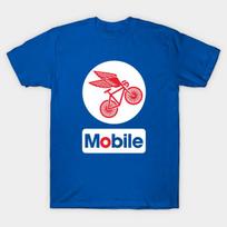 Men Black Print T-shirt Mobile No-Cut Heat Transfer Print Cotton Tshirt S