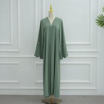 Loriya2025 Flower Embroidery Cardigan LR1068 - Dubai, Middle East, Turkey Edition S žalia