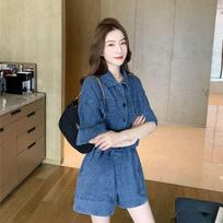 Summer 2026 Women's Denim Shorts & Jacket Set, Student Style, Korean/Hong Kong Fashion, Versatile, Plus Size, Chic Two-Piece S (recommended 75-90 jin)
