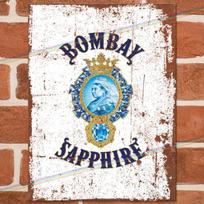 BOMBAY SAPPHIRE Metal Signs Man Cave Bar Gin Shed Wall Garage Poster Tin Sign UKAluminum 20x30cm（7.8x11.8inch）