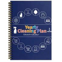 ADHD Cleaning Planner Serene Clean Spiral Bound Organizer with Annual Cleaning Schedule and Detailed Cleaning Plan for Efficient Home Management One Size blue