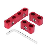 12 Pcs Aluminum Alloy Spark Plug Wire Separator 8mm 9mm 10mm Engine Wire Divider (Red) raudona