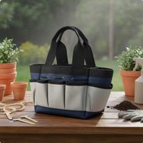 Heavy Duty Garden Tool Bag Waterproof Oxford Cloth Tote WearResistant for Technicians, Blue Grey S