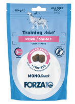 FORZA10 Cūkas Monosnack Training suņiem, 80 g gardumi pieaugušiem dzīvniekiem
