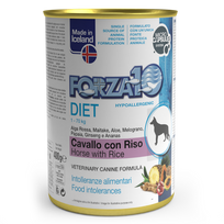 FORZA10 Diet Mitrā Barība Zirga Gaļas un Rīsu Maisījums, 400 g