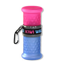 KIWI WALKER 2 in 1 Rozā/Zila, Ceļojuma pudele, 1 gab.
