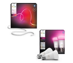 Philips - reguliuojama LED RGBW juosta Hue FLUX 3m LED/12W/230V+2x išmanioji lemputė E27/8,1W