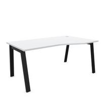 Kampinis biuro stalas MODERN A, 160 x 80/100 cm, konfigūruojamas