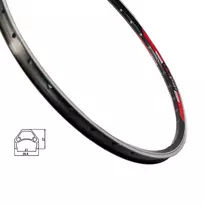 Ratlankis SUNSTART HL21DF-B 28/29", 36H, dvigubas su kniedėmis, v-tipo (juodas)