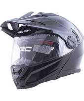 Atverčiamas enduro šalmas W-TEC Biscay P/J - Blizgi juoda
