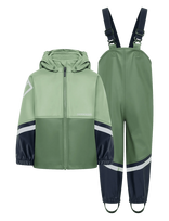 Didriksons - Waterman Kids' Set - Lietaus drabužių komplektas - Žalia