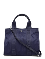 Lauren Ralph Lauren - Nylon Small Stevie Tote Bag - Rankinė - Tamsiai mėlyna