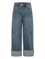 Monki - Peggy Low Rise Loose Baggy Jeans - Platūs džinsai - Mėlyna