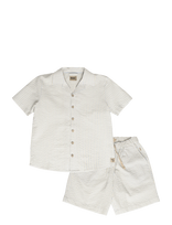Wheat - Set Shirt S/S & Shorts Anker - Marškinėlių rinkinys trumpomis rankovėmis - Balta