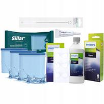 3 vnt. „Sillar“ filtrų rinkinys tinka „Philips“ ir „SAECO“ kavos aparatams.