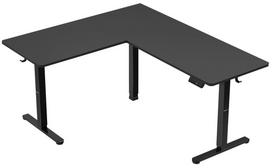 Kompiuterinių žaidimų stalas reguliuojamo aukščio Huzaro Hero 9.5, 160 cm x 60 cm, 72 - 118 cm, juoda sp.
