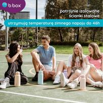 B.box Termo butelis su geriamuoju snapeliu, 1l, rožinis