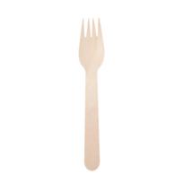 Vienkartinė šakutė, medis, L 16 cm, 100 vnt