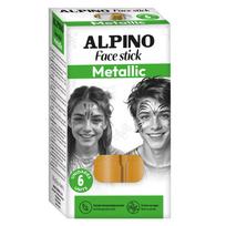Kreidutės grimui ALPINO Face stick Metallic aukso sp. 6 vnt.