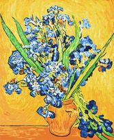 Tapyba pagal skaičius: VAZA SU VILKDALGIAIS Vincent van Gogh  40x50 dėžutėje