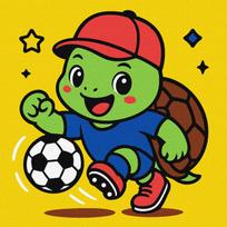 Tapyba pagal skaičius: VĖŽLYS ŽAIDŽIA FUTBOLĄ art_selena_ua 25x25