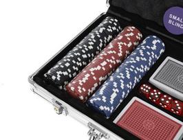 Pokerio rinkinys lagaminėlyje, 300 žetonų
