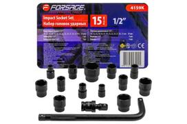 Smūginių galvučių komplektas Forsage F-4159K, 10 - 32 mm, 1/2"