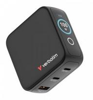 Mini GaN charger 100W TFT 2xUSB-C 1xUSB-A