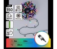 Aigostar - LED lauko kalėdinė girlianda 150 LED/8 funkcijų 18 m IP44 daugiaspalvė