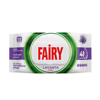 Drėgnos servetėlės Fairy Lavanta, įvairiems paviršiams, 100 vnt.