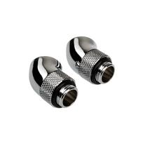 Corsair Hydro X Series Adapter 45 Degree G1/4 inch Male to G1/4 inch Female – 2-pack, rotatable, chrome silver