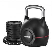 VEVOR reguliuojamas kettlebell, juodas, 7 svorio lygiai, K002-EU