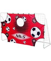 Futbolo vartai su tinklu ir taikinio skydu NILS BR240P 2in1 240x150x90 cm