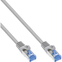InLine Patch laidas, Cat.6A, S/FTP, TPE lankstus, pilkas, 1 m