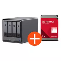 UGREEN NASync DXP4800 Plus NAS sistema 4 lizdų 4TB įskaitant 1x WD WD40EFPX NAS kietąjį diską - 4 TB | 3F57-002+1x3404-26M | 6941876232611
