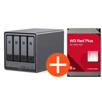 UGREEN NASync DXP4800 Plus NAS sistema 4 lizdų 8TB įskaitant 1x WD WD80EFPX NAS HDD - 8 TB | DXP4800 Plus 1x WD WD80EFPX | 6941876232611