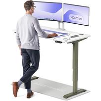 Kompiuterio stalas reguliuojamo aukščio Desktronic HomePro 829 53, 140 cm x 70 cm, 126 cm, balta sp./žalia sp.