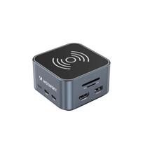 Hub USB-C 12 in 1 Wozinsky WHBC09Y8S multifunctional, with wireless charging function, aluminum, with 15 cm cable - gray