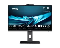 Stacionarus „viskas viename“ kompiuteris MSI PRO AP242P 14M, 23,8" FHD IPS, Intel Core i7-14700, RAM 16GB, 1 TB SSD, Wi-Fi 6E, be operacinės sistemos, juodas, PRO AP242P 14M-1096XEU