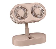 Įkraunamas stalo ventiliatorius 3,7V 1200 mAh rožinis