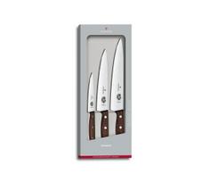 Victorinox WOOD – 3 dalių virtuvinių peilių rinkinys su klevo rankenomis