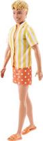 Barbie - Fashionista Ken Doll - Yellow And White Striped Shirt (JJN66)